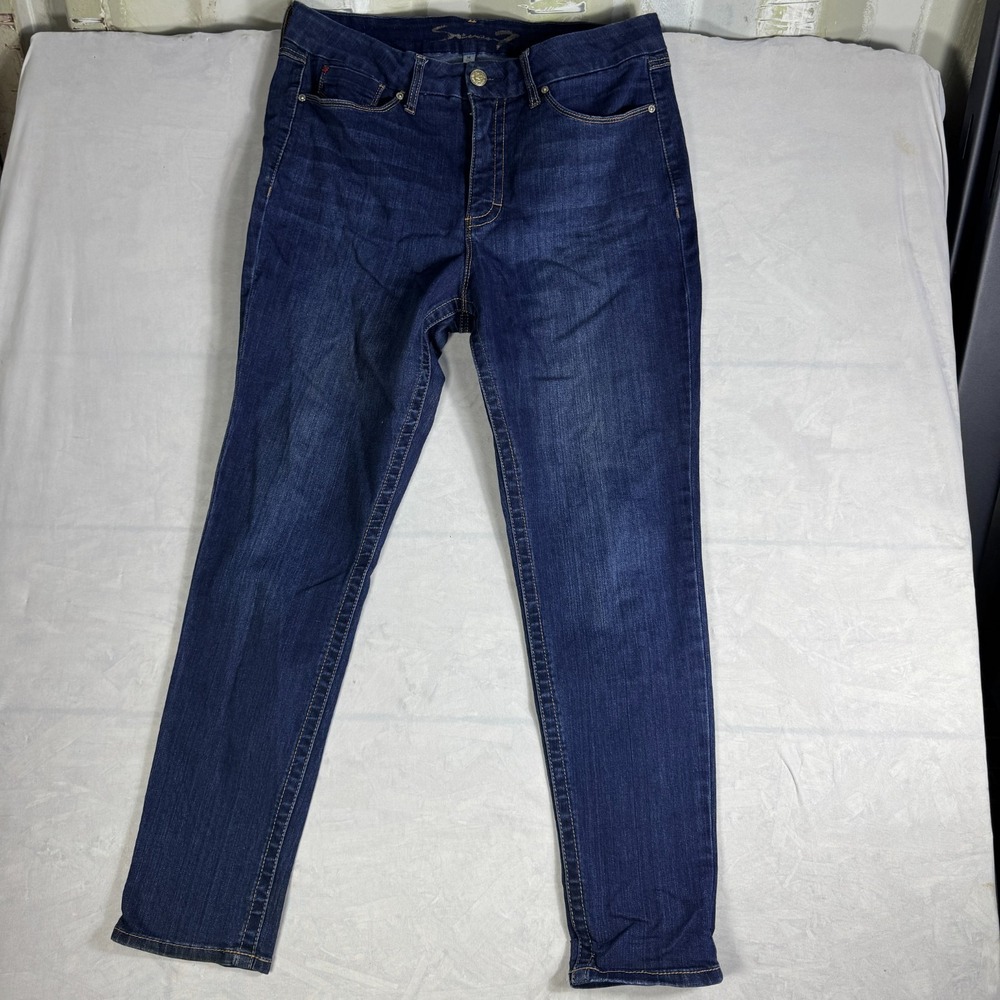 Seven7 Womens Skinny Jeans Blue Dark Wash Denim Five-Pocket Comfort Outdoor 16